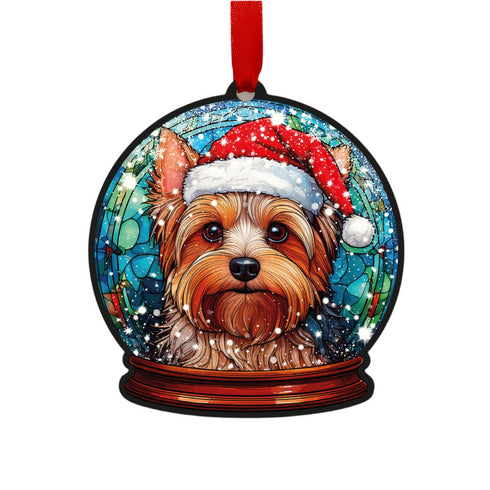 Yorkshire Terrier Snow Globe Decoration